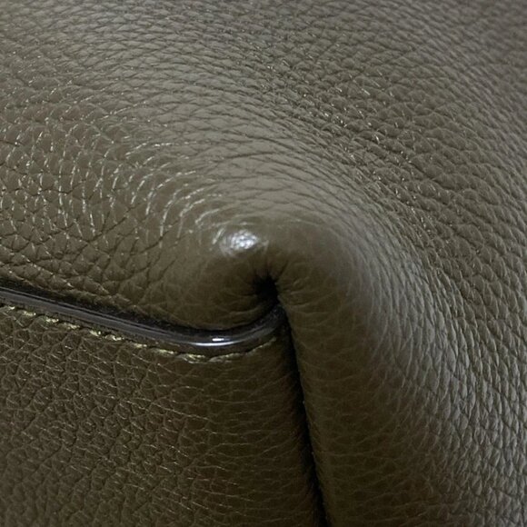 JIMMY CHOO Nine to Five - Dark Khaki Leather Tote Bag 437-080125 - Picture 4 of 8
